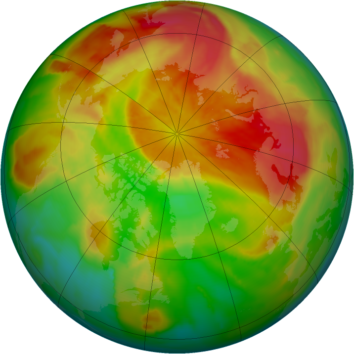 Arctic ozone map for 03 April 2012